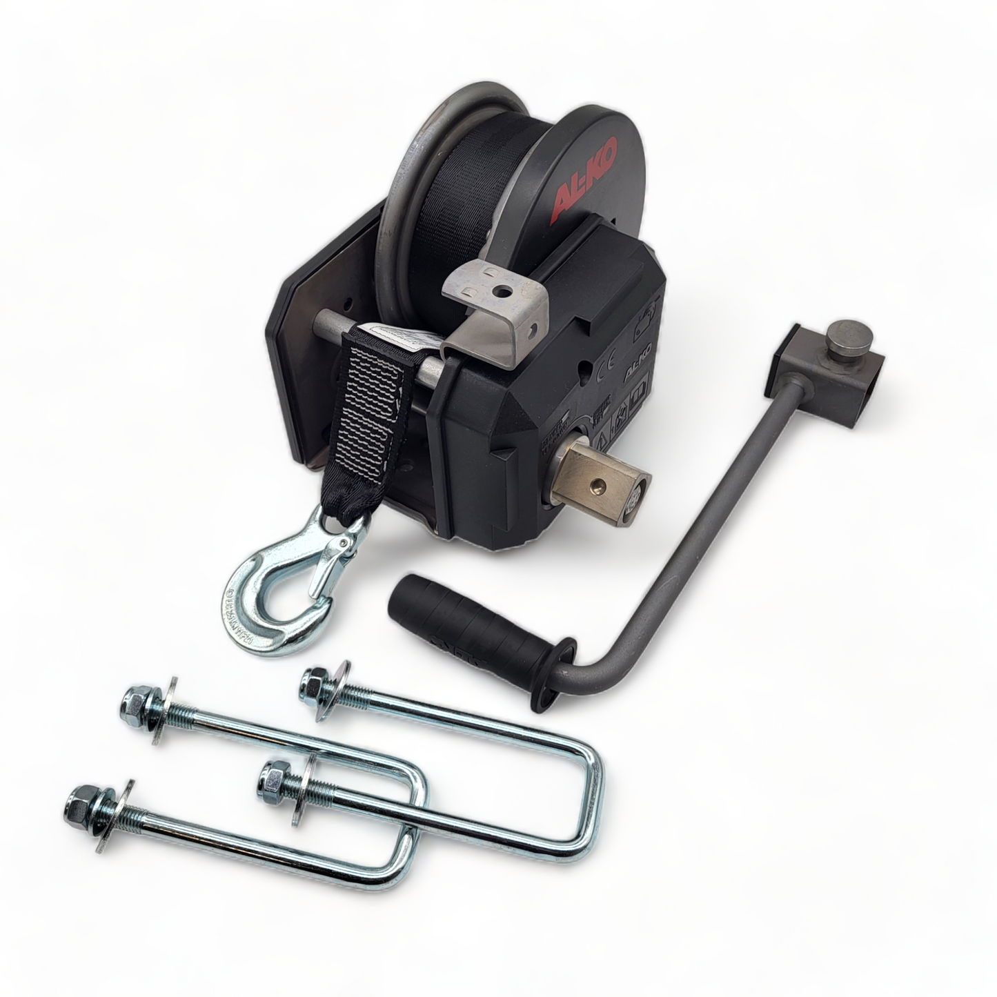 Seilwinde ALKO 901 Plus A / 900 kg / AL-KO 1730014 mit Gurt + Montage-Set (120er)