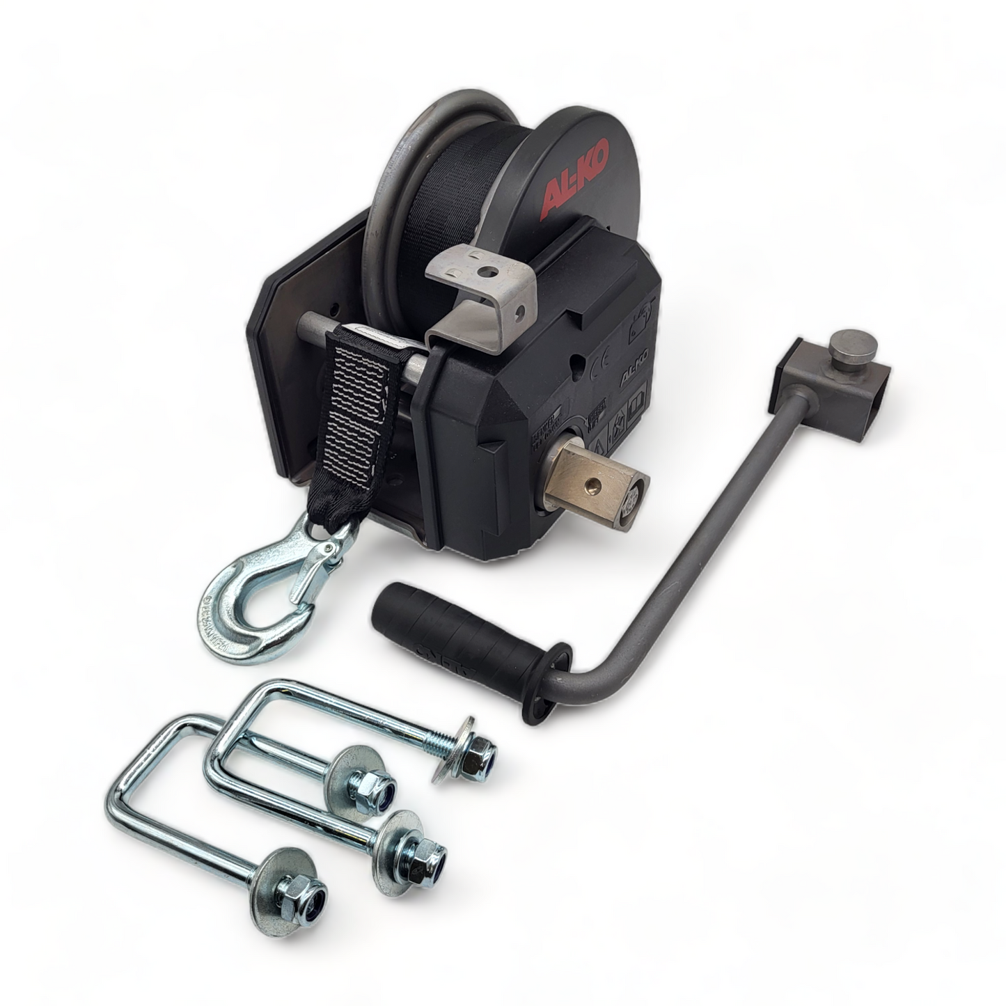 Seilwinde ALKO 901 Plus A / 900 kg / AL-KO 1730014 mit Gurt + Montage-Set (80er)