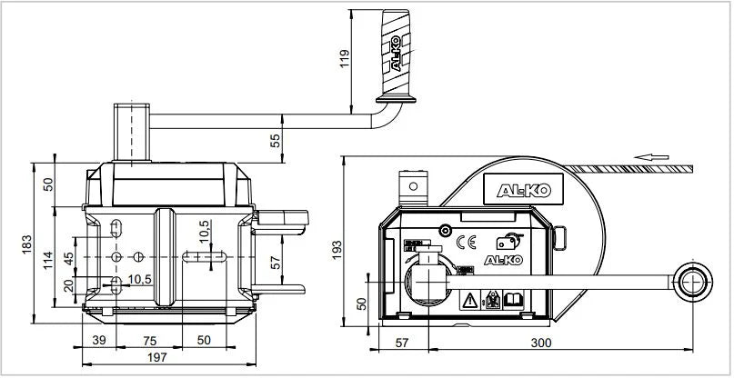 Seilwinde ALKO 901 Plus A / 900 kg / AL-KO 1730014 ohne Seil